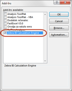 Enable Zebra BI Calculation Engine